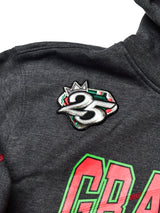 FTP Grambling State University '92 "Frankenstein" Stitched Hoodie Charcoal Grey/Red