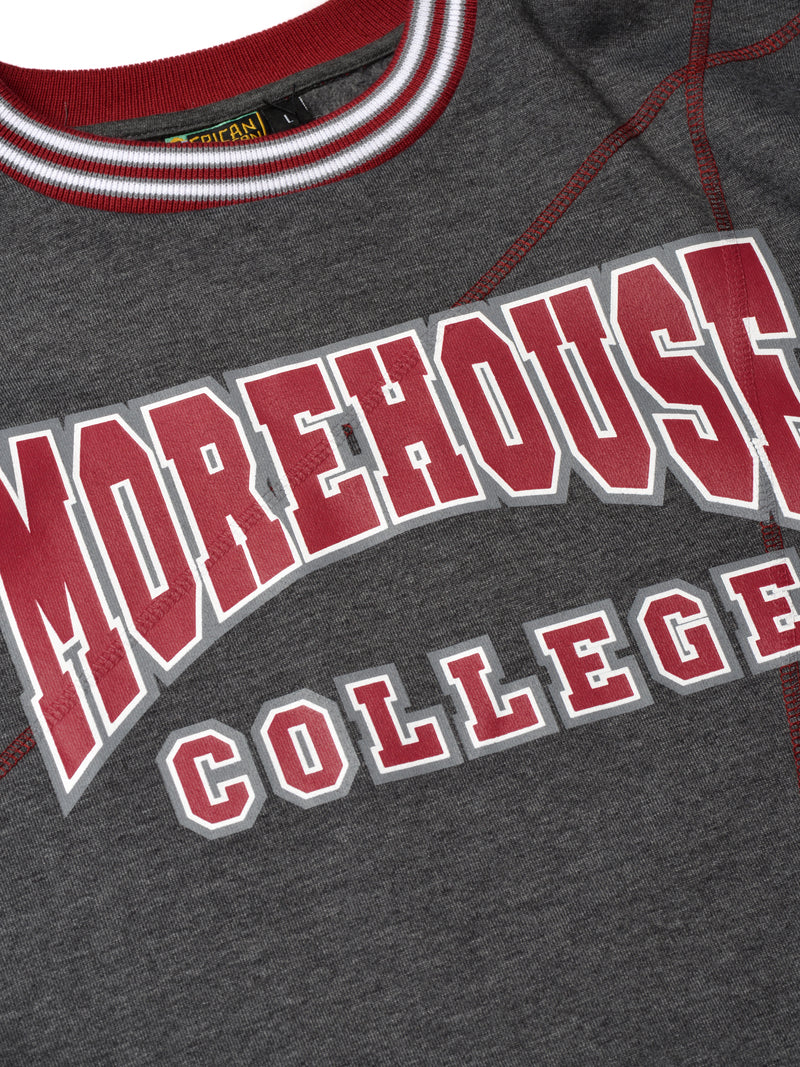Morehouse College Original '92 "Frankenstein" Crewneck Charcoal Grey/Maroon