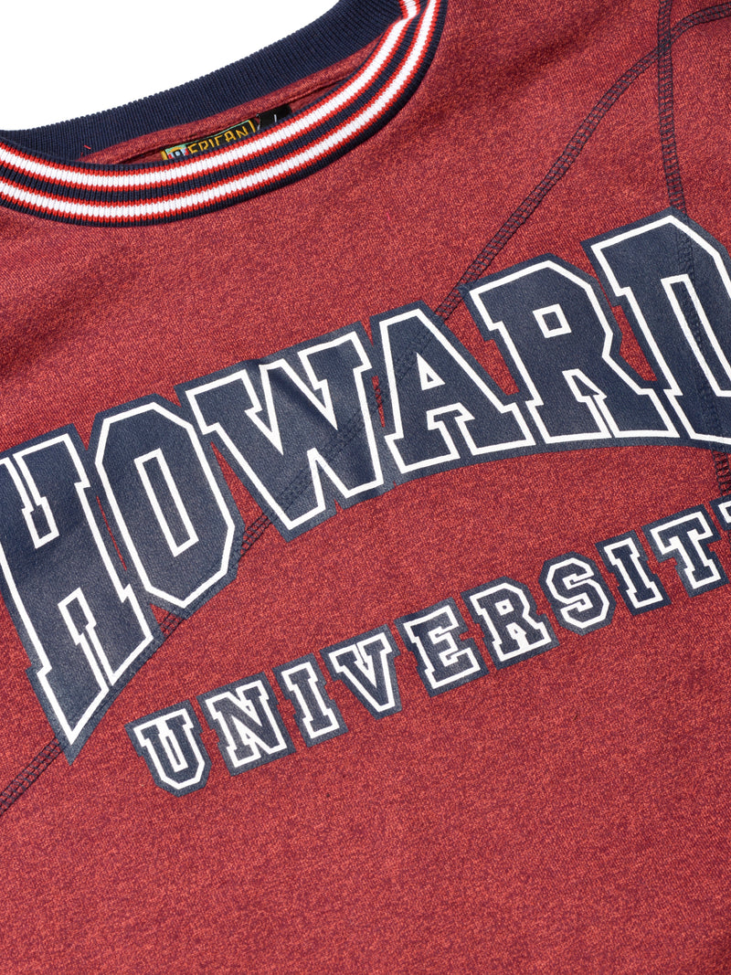 Howard University Original '92 "Frankenstein" Crewneck Red Heather/Navy