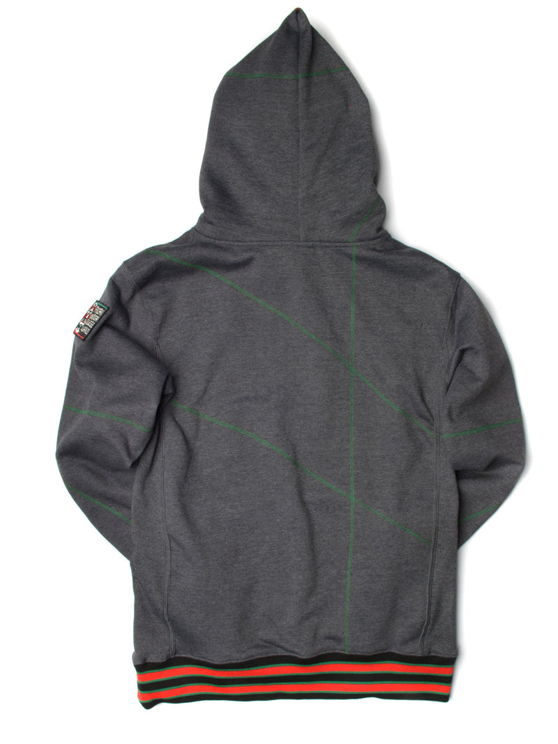 FTP Florida A&M University Original '92 "Frankenstein" Stitched Hoodie Charcoal Grey / Kelly Green