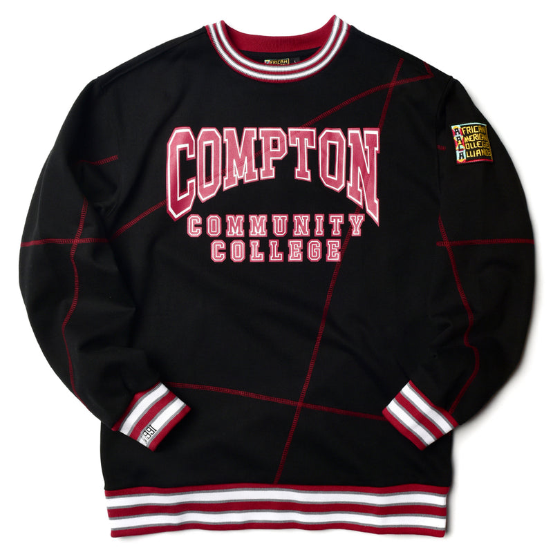 Compton Community College Original '92 Frankenstein Crewneck Black/Maroon