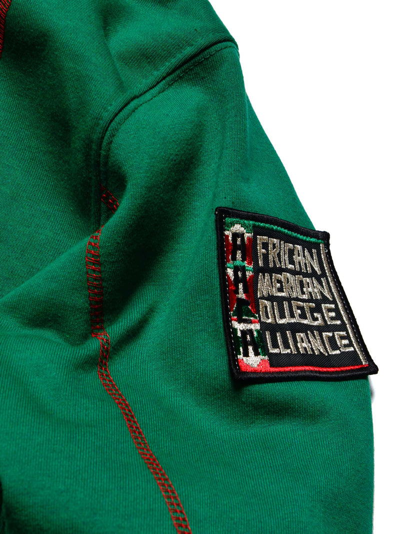 FTP Malcolm X College AACA Original '92 "Frankenstein" Stitched Hoodie Kelly Green/Red