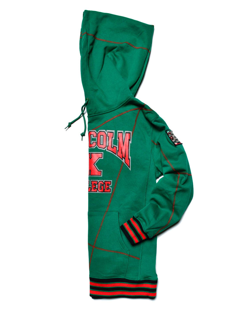 FTP Malcolm X College AACA Original '92 "Frankenstein" Stitched Hoodie Kelly Green/Red