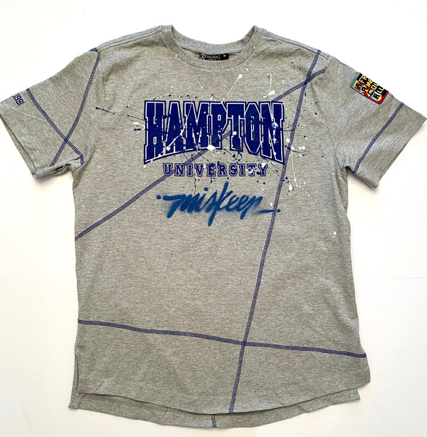 Miskeen Originals' Hampton University Collabo T-Shirt MDH Grey/Royal Blue