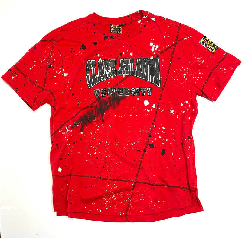 Miskeen Originals' Clark Atlanta All-Over Collabo T-Shirt Red/Black
