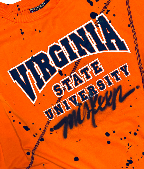 Miskeen Originals' Virginia State All-Over Collabo T-Shirt Orange/Navy