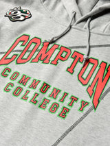 FTP Compton Community College Original '92 "Frankenstein" Stitched Hoodie MDH. Grey / Black