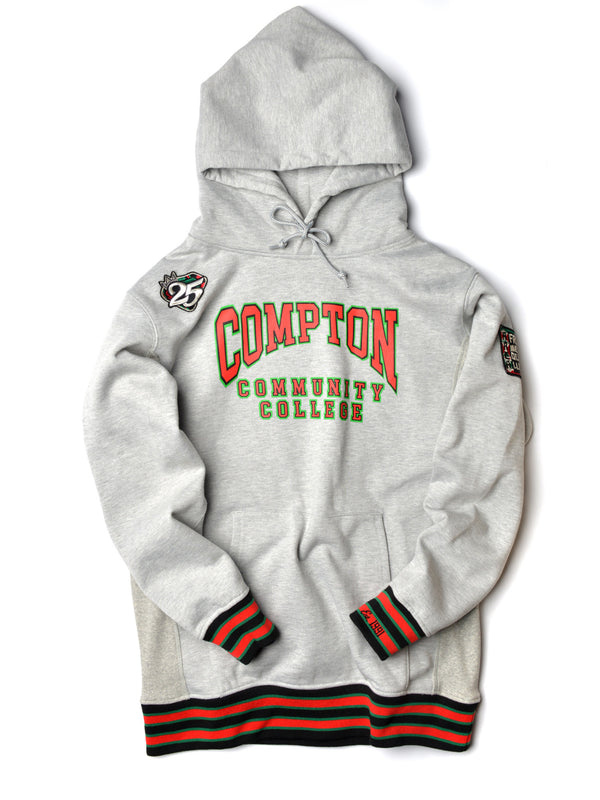 FTP Compton Community College Classic '91 Hoodie MDH. Grey