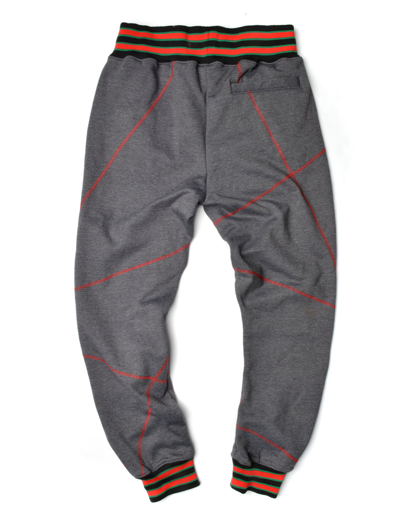 FTP Original '92 "Frankenstein" Stitched Sweatpants Charcoal Grey/Red